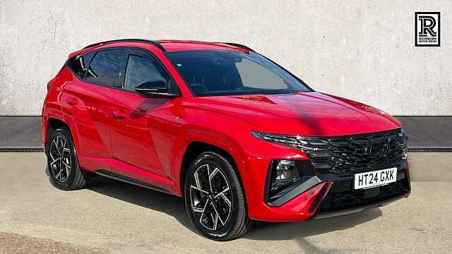Hyundai TUCSON 1.6 T-GDi N Line SUV 5dr Petrol Hybrid Auto Euro 6 (s/s) (215 ps) Red