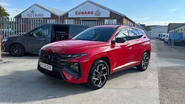 Hyundai TUCSON 1.6 T-GDi N Line SUV 5dr Petrol Hybrid Auto Euro 6 (s/s) (215 ps) Red