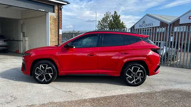 Hyundai TUCSON 1.6 T-GDi N Line SUV 5dr Petrol Hybrid Auto Euro 6 (s/s) (215 ps) Red